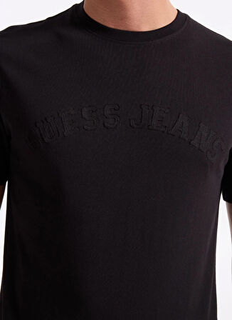 Guess Jeans Bisiklet Yaka Düz Siyah Erkek T-Shirt M5YI05K8HM0-JBLK Guess Jeans Erkek
