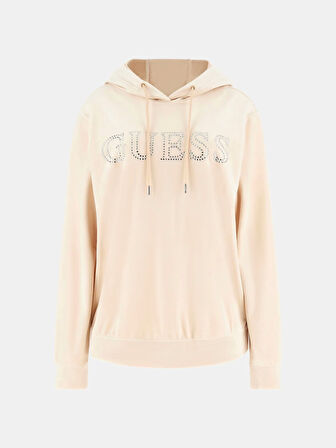 Guess Yapay Elmas Taşlı Logolu Kadın Sweatshirt V4RQ25K0232