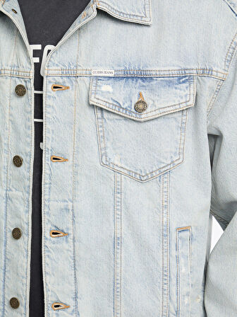 Guess Jeans Erkek Çok Renkli Denim Parka M5YN38D5M5A-GJVD