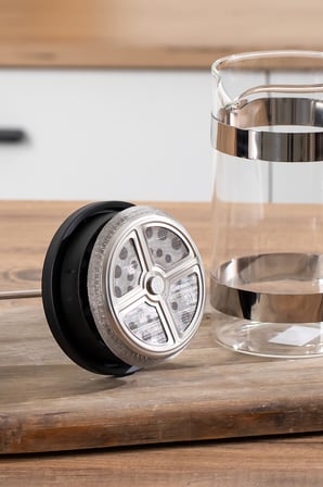 Porsima Smartpan BV008 French Press Çelik Süzgeçli Cam Bitki Çayı Kahve Demliği Presi 600 Ml