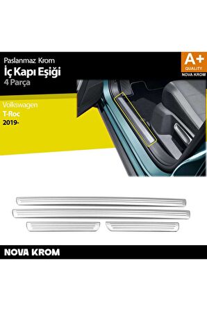VW T-Roc Krom İç Kapı Eşiği 4 Prç. 2019 Üzeri