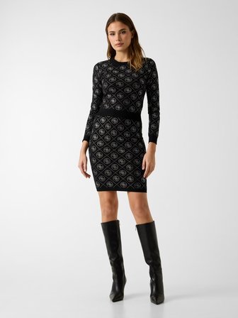 Guess W6RR66Z3JD2 Ls Cn Rhinestones 4G Kadın Kazak