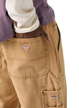 Guess Normal Bel Bol Kesim Bej Erkek Chino Pantolon M6RA0WWG165-A117 Bej Chino Pantolon