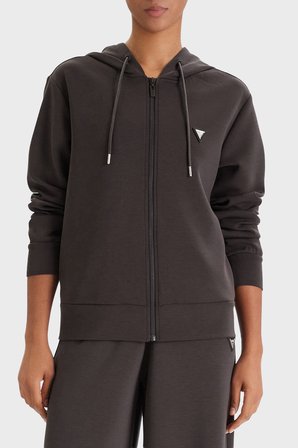 Guess Olympe Regular Fit Kapüşonlu Fermuarlı Kadın Sweat V4YQ06KCAY2 SWEAT V4YQ06 KCAY2 A10K KAHVE