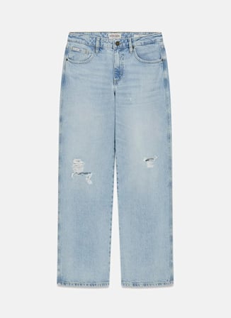 Guess Jeans Mavi Kadın Boyfriend Eskitme Denim Pantolon W6RA0ID5M5D-GJDR