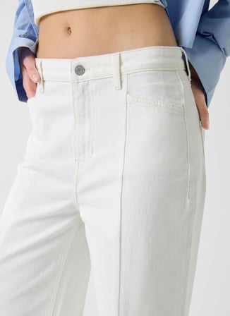 Guess Jeans Beyaz Kadın Denim Pantolon W6RA1HD6521-GJWI