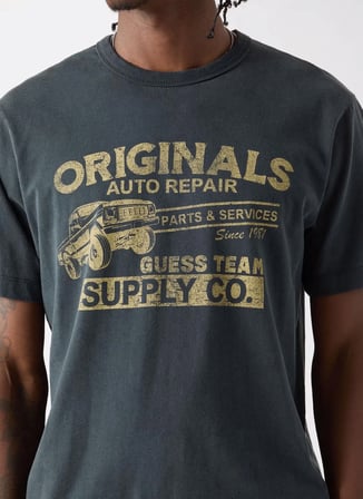 Guess Yuvarlak Yaka Düz Siyah Erkek T-Shirt M6RI54K8FQ4-JTMU Siyah T-Shirt