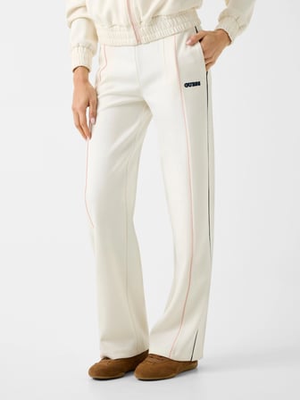 Guess Georgia Geniş Paça Kadın Beyaz Eşofman Altı V6RB00KD852-G1O6