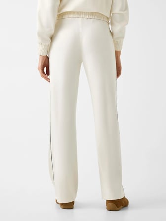 Guess Georgia Geniş Paça Kadın Beyaz Eşofman Altı V6RB00KD852-G1O6