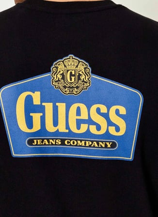 Guess Jeans Yuvarlak Yaka Siyah Erkek Sweatshırt M6RQ21KCPR1-JBLK Siyah Sweatshirt