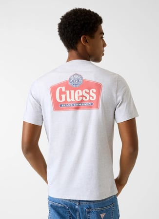 Guess Jeans Açık Gri Erkek Slim Fit Baskılı T-Shirt M6RI38K8HM0-H91N Açık Gri T-Shirt