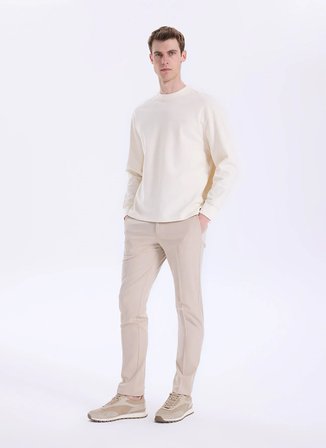 Guess Beyaz Erkek Sweatshirt M6RP07KD231-JBLK Beyaz Sweatshirt