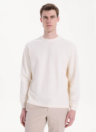 Guess Beyaz Erkek Sweatshirt M6RP07KD231-JBLK Beyaz Sweatshirt