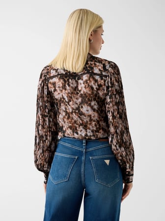Guess Yeni Josette Uzun Kollu Kadın Çok Renkli Gömlek W5RH16WDW82-PM66