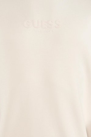 Guess Bisiklet Yaka Uzun Kollu Scuba Luxe Erkek Krem Sweatshirt M6RQ42KAYM2-G1CV