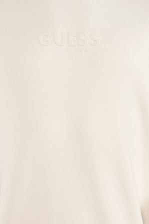 Guess Bisiklet Yaka Uzun Kollu Scuba Luxe Erkek Krem Sweatshirt M6RQ42KAYM2-G1CV