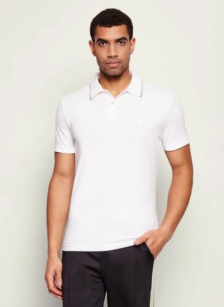 Guess Düz Beyaz Erkek Polo T-Shirt M6RP66J1314-G011 Beyaz Polo T-Shirt