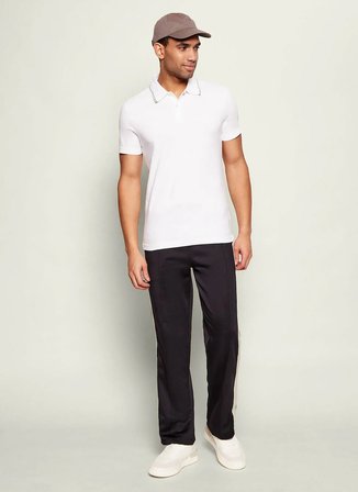 Guess Düz Beyaz Erkek Polo T-Shirt M6RP66J1314-G011 Beyaz Polo T-Shirt