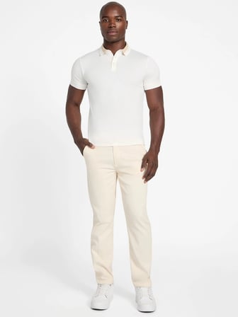 Guess Paul Kısa Kollu Yakalı Erkek Beyaz Polo T-shirt M6RP47KARS2-G018
