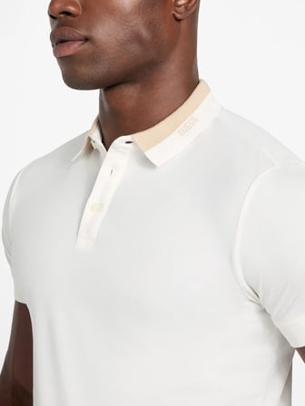 Guess Paul Kısa Kollu Yakalı Erkek Beyaz Polo T-shirt M6RP47KARS2-G018