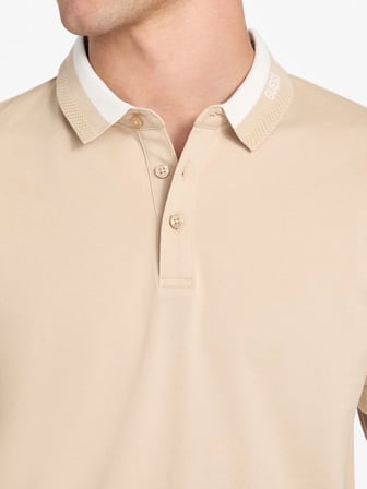 Guess Kısa Kollu Paul Guess Yakalı Polo Yakalı Erkek Kahverengi Polo T-shirt M6RP47KARS2-G1DR