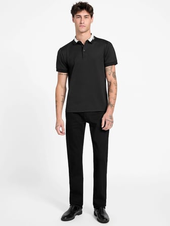 Guess Paul Kısa Kollu Yakalı Erkek Siyah Polo T-shirt M6RP47KARS2-JBLK