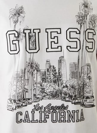 Guess Yuvarlak Yaka Baskılı Beyaz Erkek T-Shirt M6RI01I3Z14-G011 Beyaz T-Shirt