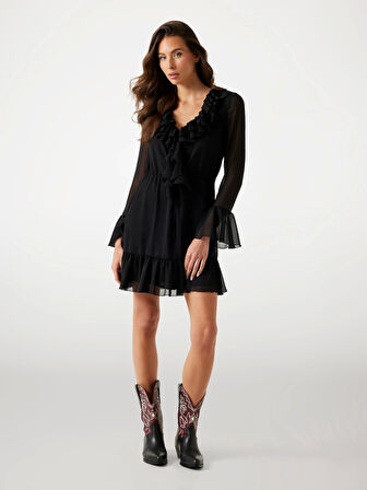 Guess Sana Kadın Siyah Elbise W5PK2RWP690-JBLK