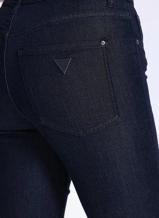 Guess Normal Bel Geniş Paça Flare Krem Kadın Denim Pantolon W6RA1QD6980-RISW
