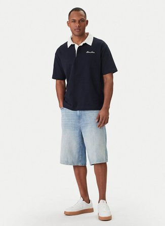 Guess Jeans Lacivert Erkek Polo T-Shirt M6GP13KCYM1-A71W Laci Polo T-Shirt