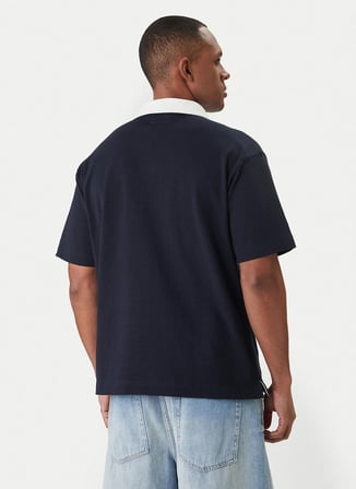 Guess Jeans Lacivert Erkek Polo T-Shirt M6GP13KCYM1-A71W Laci Polo T-Shirt