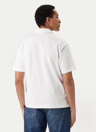 Beyaz Erkek %100 Pamuk Polo T-Shirt M6GP13KCYM1-G011 Beyaz Polo T-Shirt