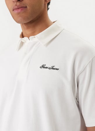 Beyaz Erkek %100 Pamuk Polo T-Shirt M6GP13KCYM1-G011 Beyaz Polo T-Shirt