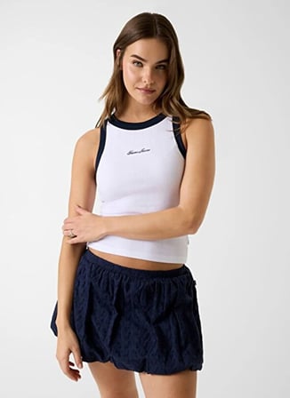 Beyaz Kadın Modal Karışımlı T-Shirt W6GPZ8KF641-G011