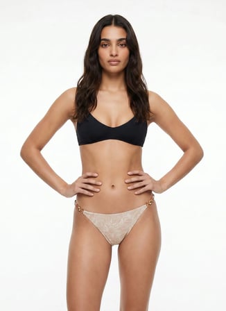 Guess Bej Kadın Desenli Bikini Alt E6GO02KC692-PMIS
