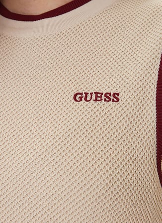 Guess Krem Kadın Yuvarlak Yaka Slim Fit Elbise V6GK04Z0648-G1V1