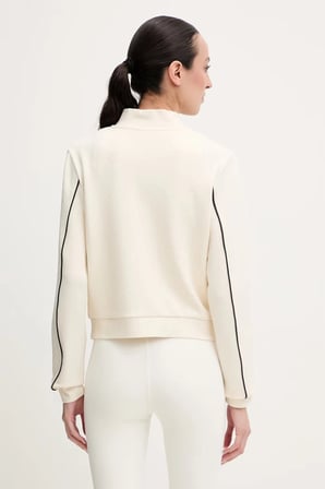 Guess Clara Tam Fermuarlı Kadın Beyaz Sweatshirt V6GQ09K3001-G047