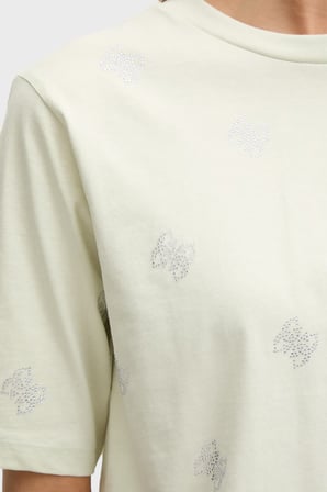 Guess % 100 Pamuk Taşlı Logo Detaylı Bisiklet Yaka T Shirt V6GI18K2985 Bayan T SHİRT V6GI18 K2985 A89J YEŞİL