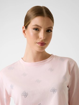 Guess Silvy Boxy Fit Kadın Pembe T-shirt V6GI18K2985-G63M