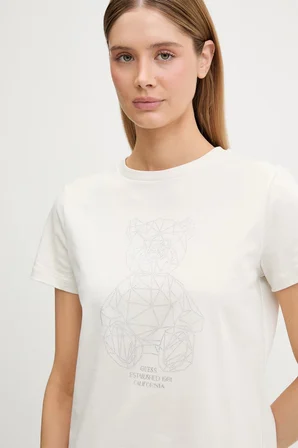 Guess Romy Regular Fit Kadın Beyaz T-shirt V6GI12K3325-G056