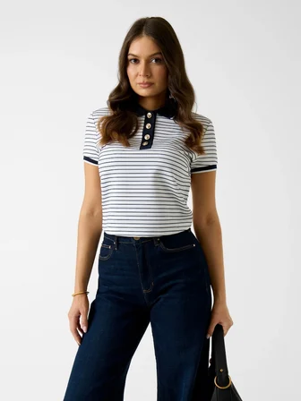 Guess W6GP17K2946 Ss Polo Nk Alphonsin Kadın Polo Tişört