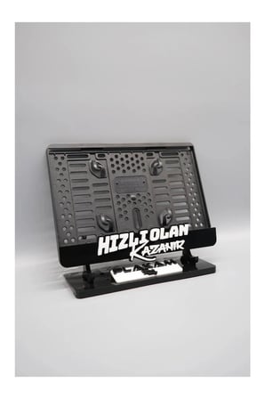 Hızlı Olan Kazanır 3D Kabartmalı Pleksi Motor Plakalık
