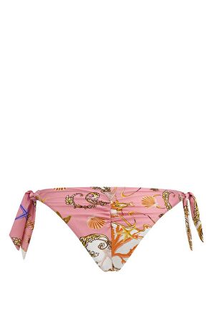 Kadın Guess Bağlamalı Taşlı Zincir Detaylı Desenli Brazillian Kesim Bikini Altı E3GO06MC04R