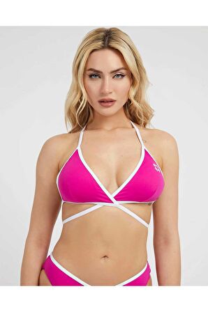 Kadın Guess Sporty Chic Kruvaze Üçgen Bikini Üstü E3GJ26MC043