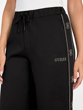 Guess Octavia Kadın Siyah Aktif Palazzo Fit Eşofman Altı V5BB12KCX22-JBLK