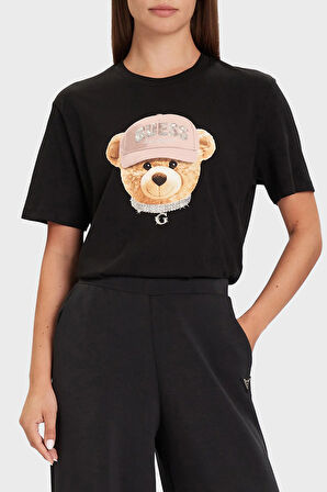 Guess Bayan T Shirt V5BI09 I3Z14 JBLK