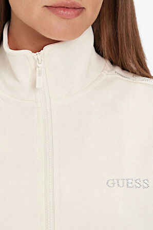Guess Octavia Kadın Beyaz Aktif Sweatshirt V5BQ15KCX22-G1H6