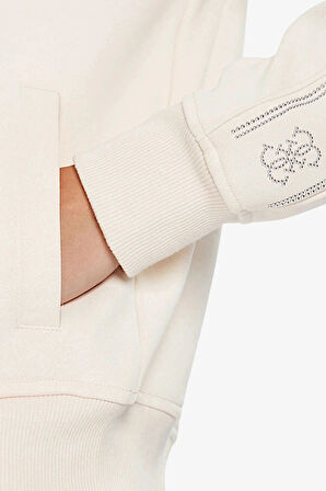 Guess Octavia Kadın Beyaz Aktif Sweatshirt V5BQ15KCX22-G1H6