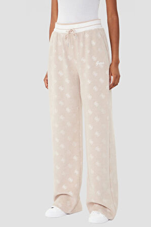 Guess Paulina Kadın Bej Aktif Loose Fit Eşofman Altı V5BB00K1902-COCB