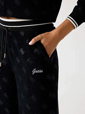Guess Paulina Kadın Siyah Aktif Loose Fit Eşofman Altı V5BB00K1902-JBLK